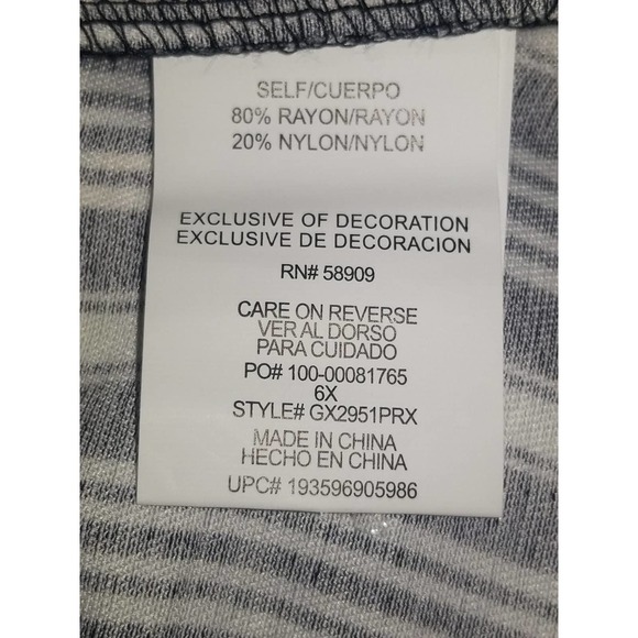 GB girls Black & White kids girl top Size 6x - Picture 5 of 7